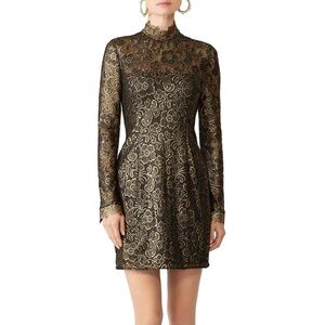 RTR Rachel Zoe Metallic Hunter Dress - size 4